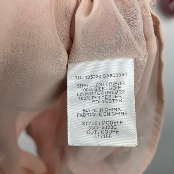 Joie | Silk Romper Floral Shorts Small Pink Cream Green - Picture 10 of 12